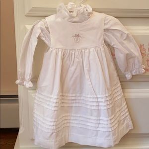 Jacadi 2 Piece Corduroy Dress/Jumper with Blouse